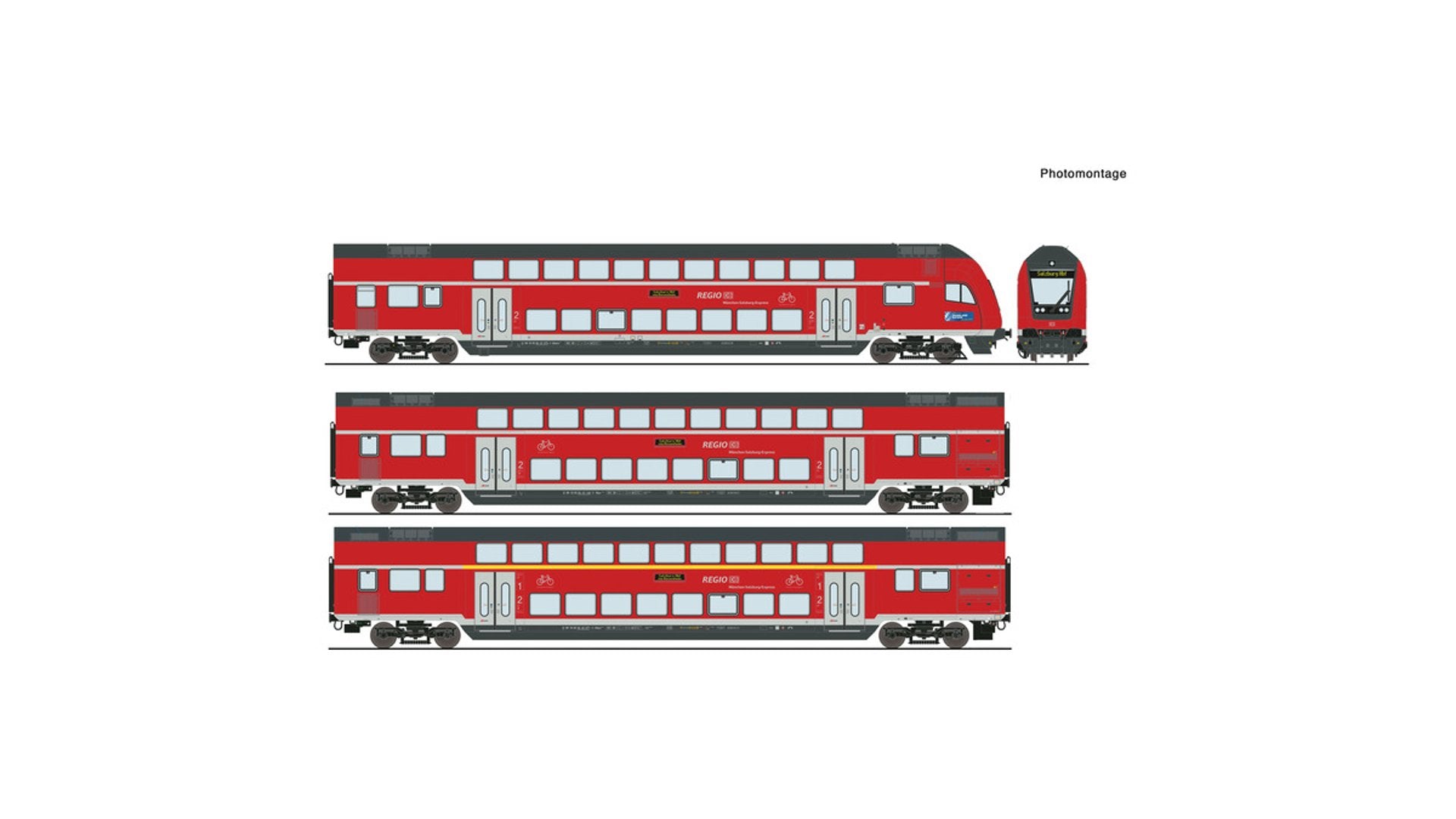 Roco 6220144 3 Piece Set Double-Deck Coaches DB AG AC