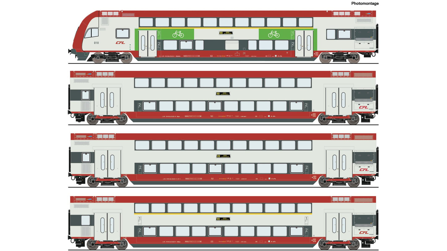 Roco 6220148 4 Piece Set Double-Deck Coach CFL AC