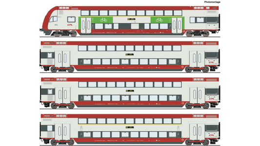 Roco 6220148 4 Piece Set Double-Deck Coach CFL AC