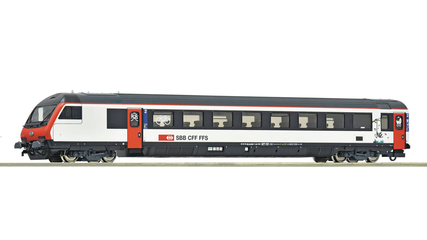 Roco R6220199 2nd class control cab coach for EW-IV commuter trains, SBB