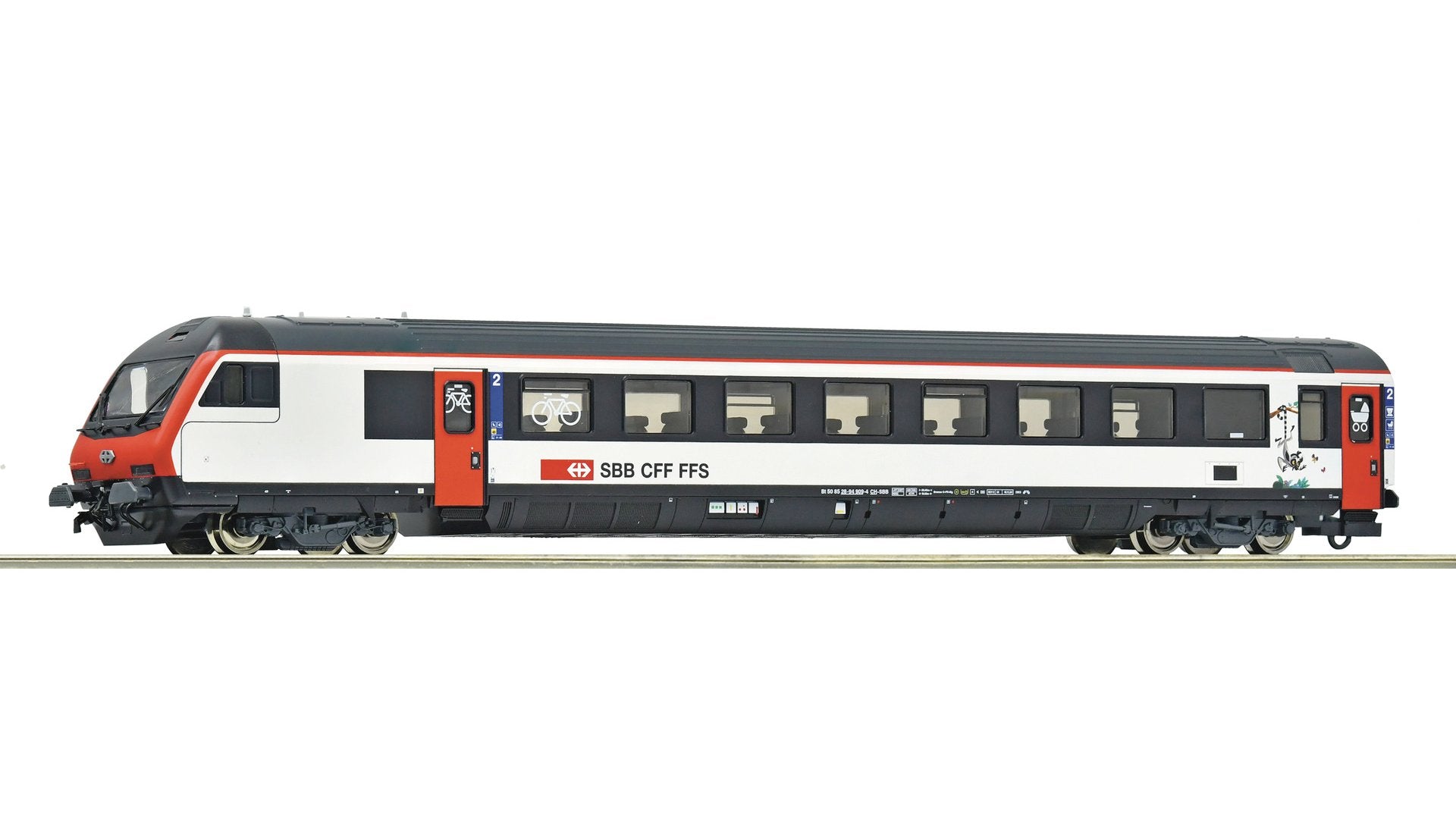 Roco R6220199 2nd class control cab coach for EW-IV commuter trains, SBB