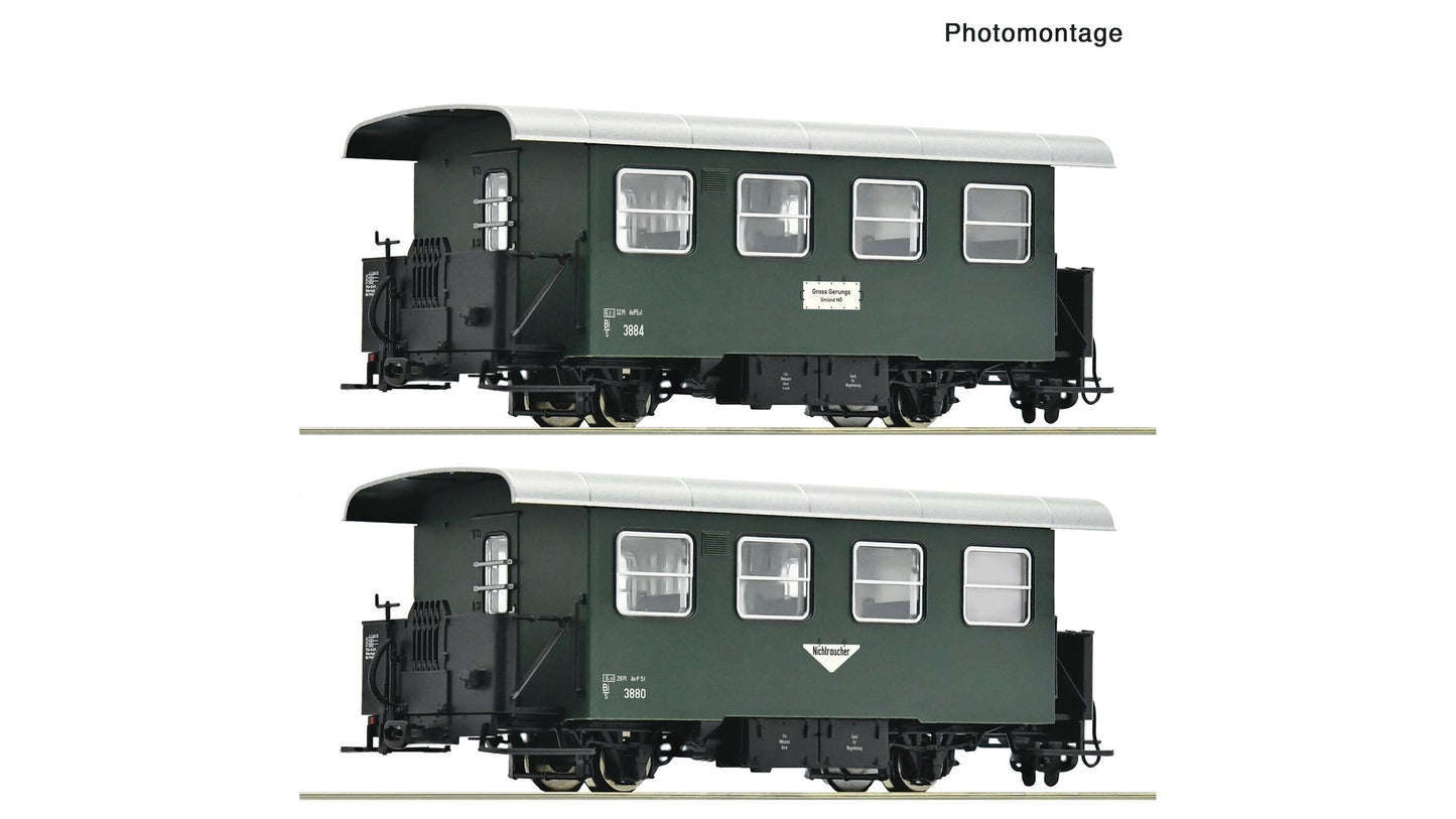 Roco R6240005 2 piece set: Narrow gauge coaches, ÖBB