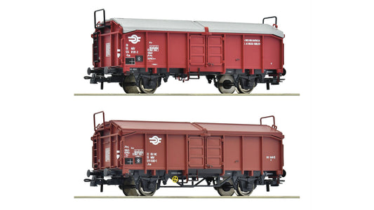 Roco R6600116 2 piece set: sliding roof wagons, MAV