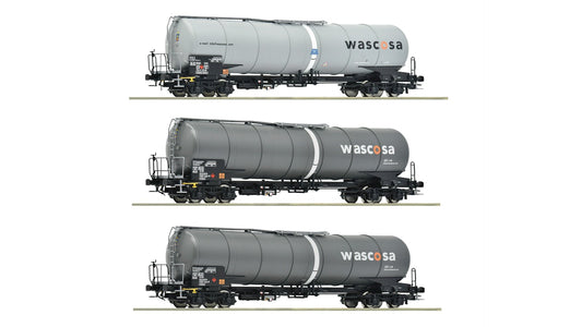 Roco 6600143 3 Piece Set Tank Wagons Wascosa DC