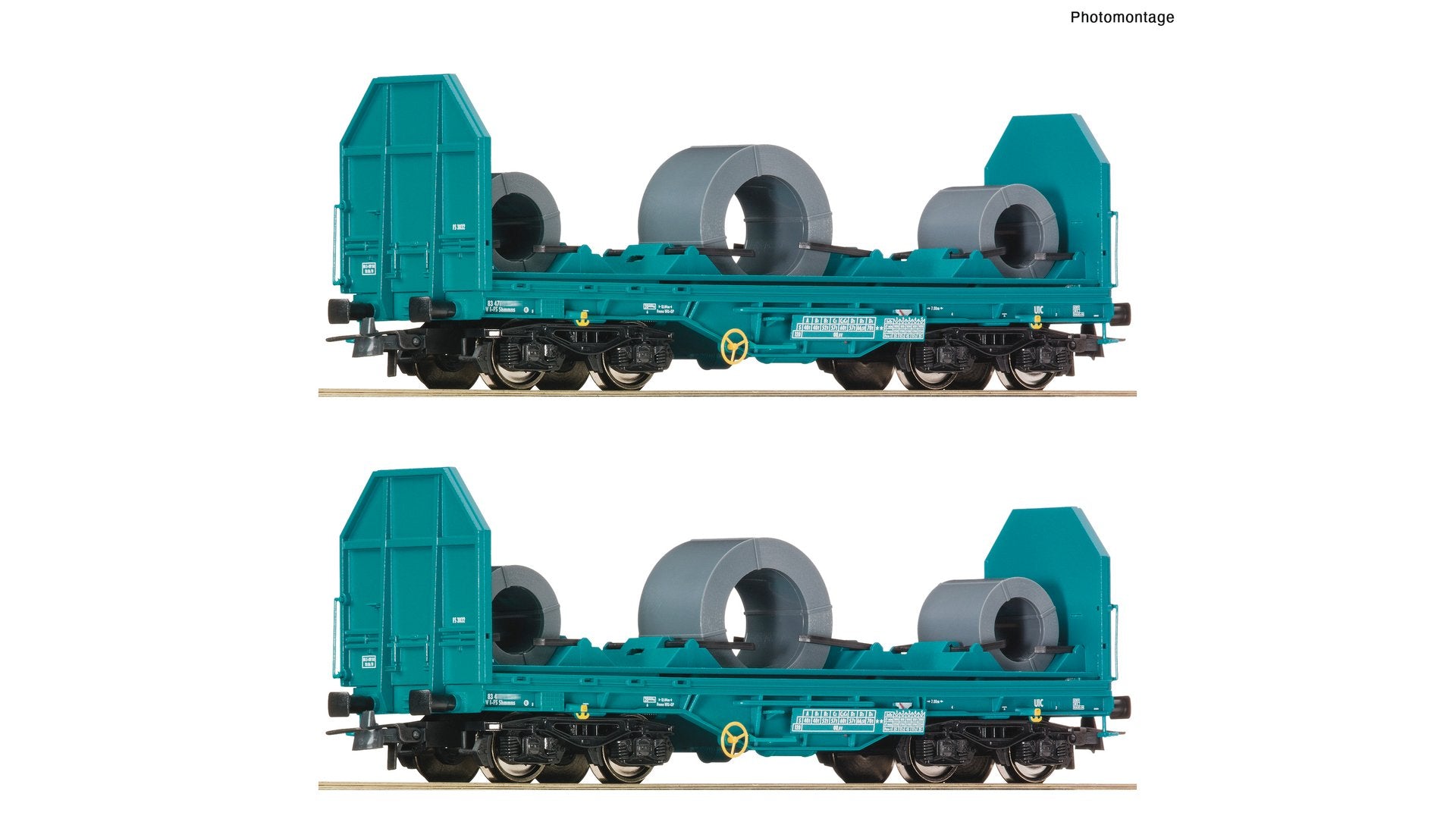 Roco R6600181 2 piece set: Coil transport wagons, FS