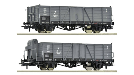 Roco R6600216 2 piece set: Open goods wagons, PKP
