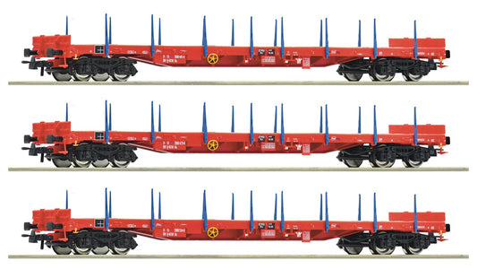 Roco R6600219 3 piece set: Stanchion wagons, RCW
