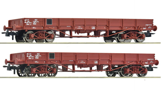 Roco R6600224 2 piece set: Low side wagons, SNCF