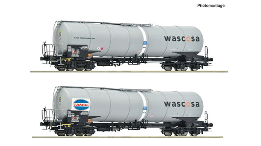 Roco R6600232 2 piece set: Tank wagons, Wascosa/Tamoil