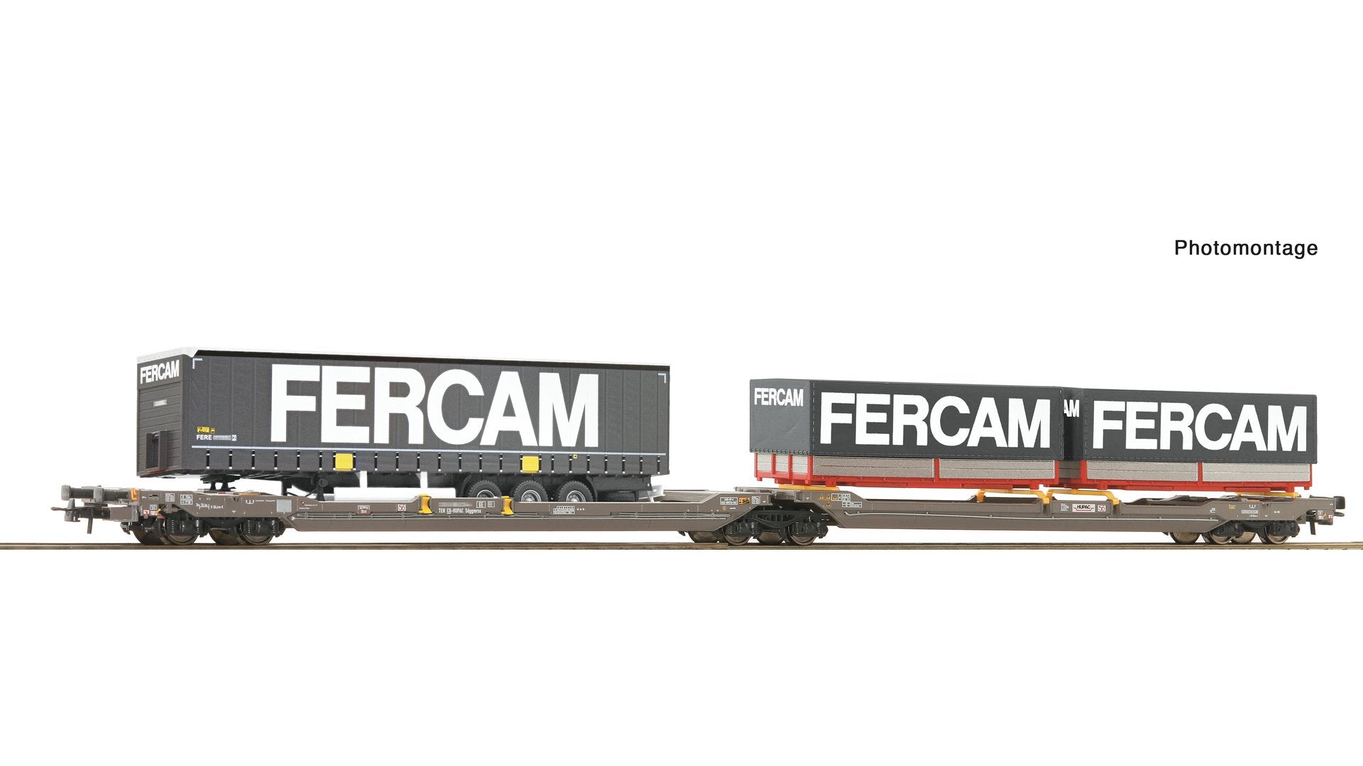 Roco R6600235 Articulated double-pocket wagon T3000e, HUPAC