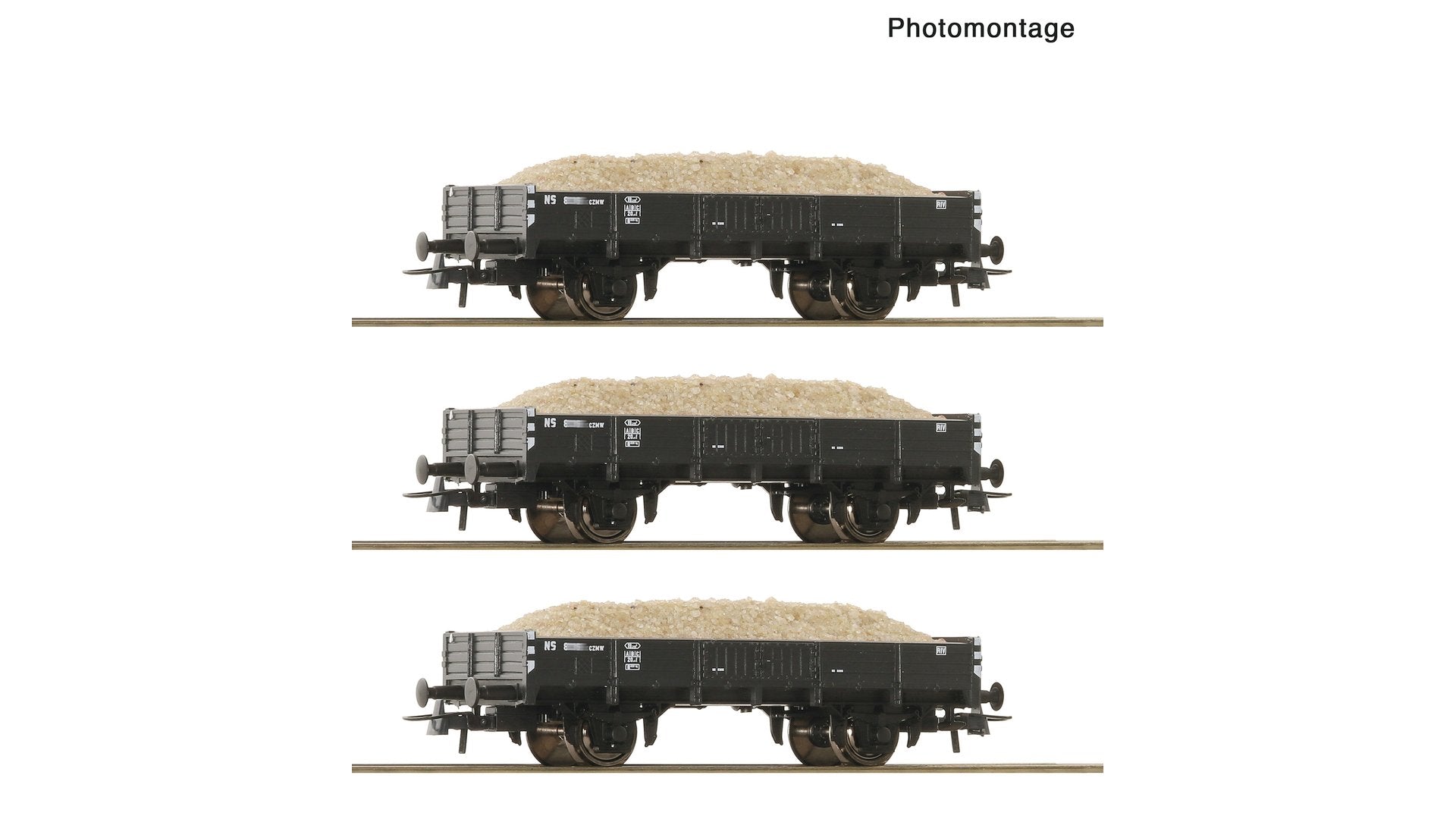 Roco R6600259 3 piece set: Sand hopper wagon, NS