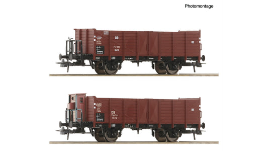 Roco R6600267 2 piece set: Open goods wagons, DB