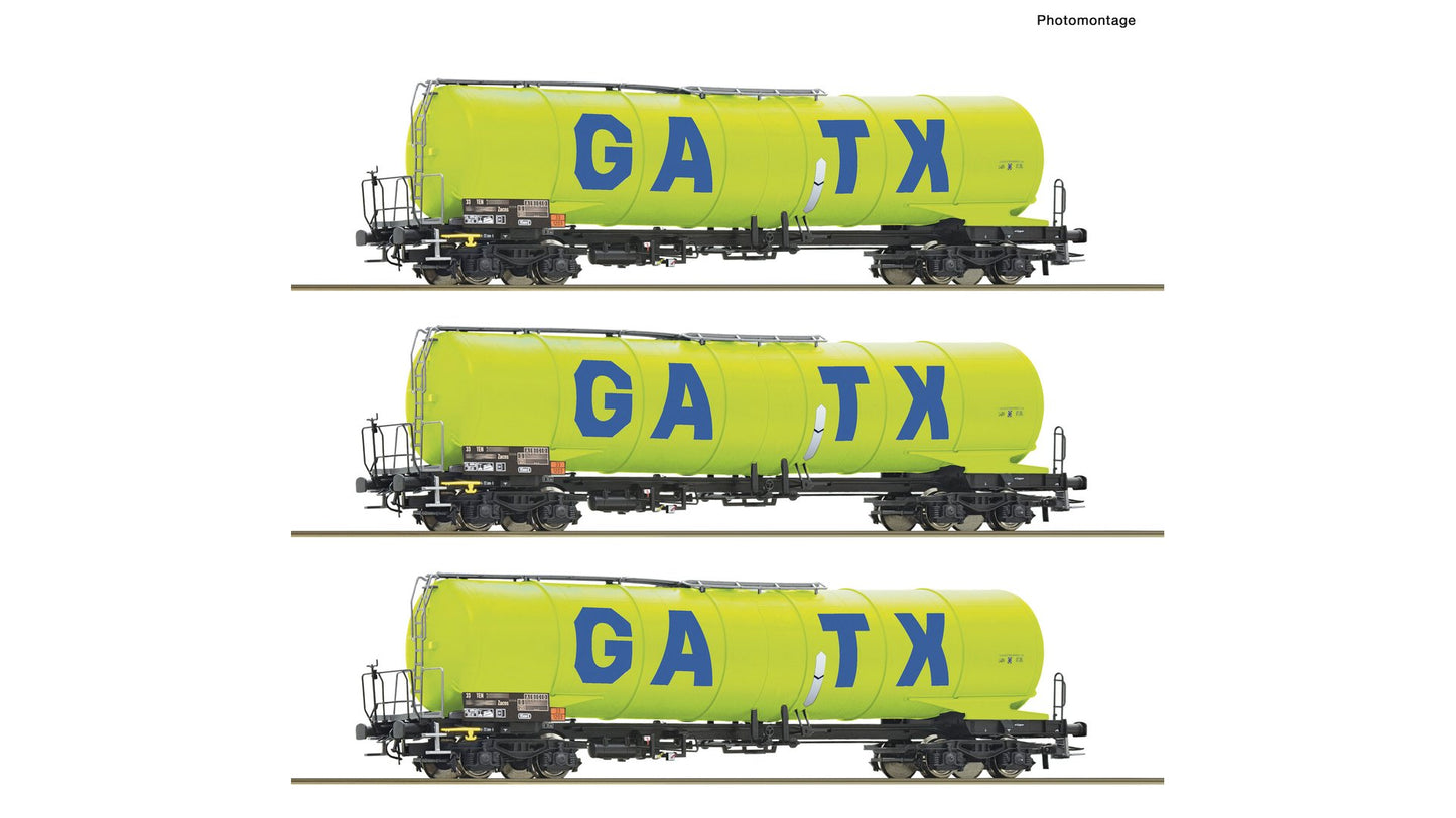 Roco R6600277 3 piece set: Tank wagons, GATX