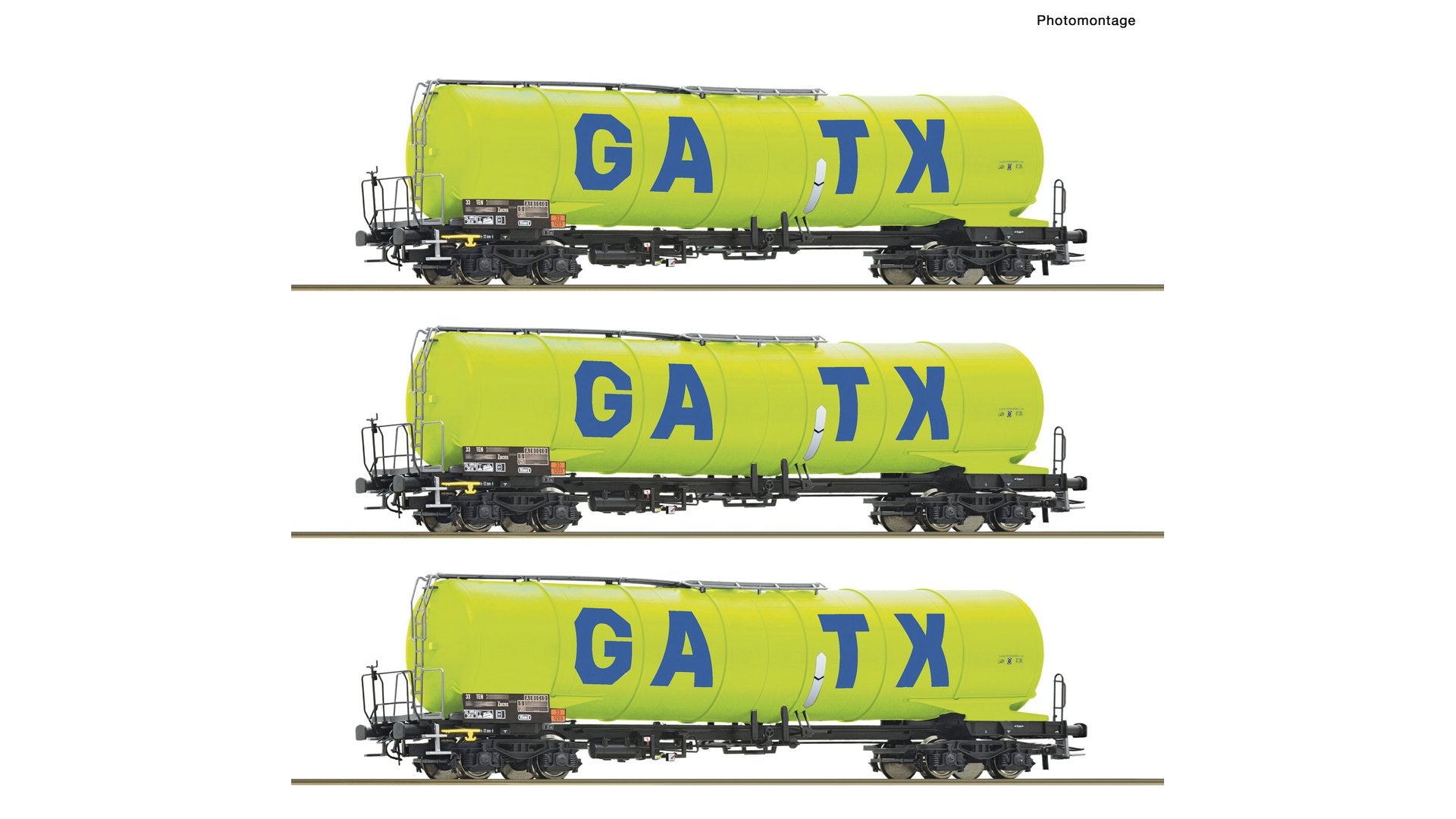 Roco R6600277 3 piece set: Tank wagons, GATX
