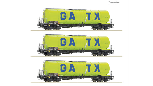 Roco R6600277 3 piece set: Tank wagons, GATX