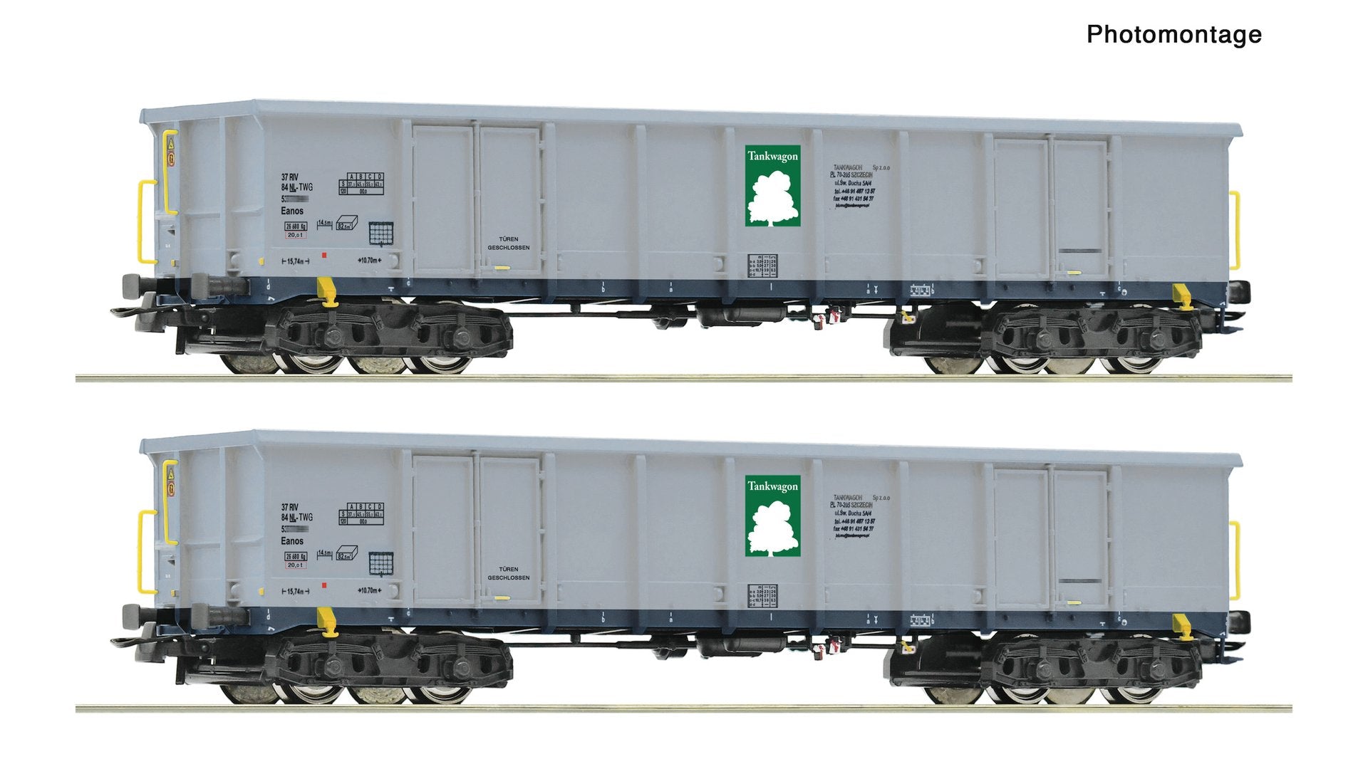 Roco R6600295 2 piece set: Open goods wagons, Tankwagon – Micro Macro ...