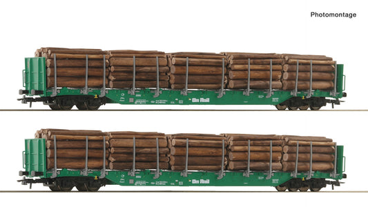 Roco R6600319 2 piece set: Stanchion wagons, OnRail