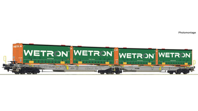 Roco 67401 Articulated Double Pocket Wagon + Wetron