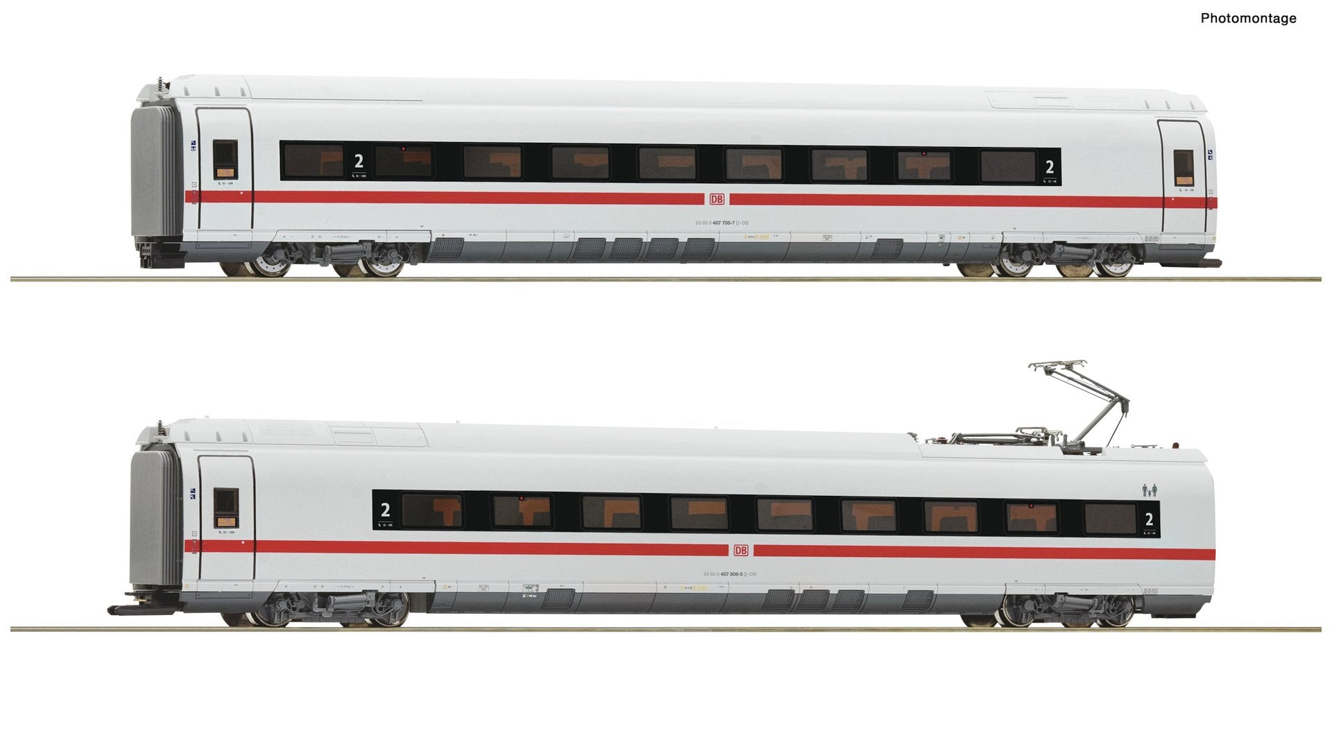 Roco 72098 2 piece set Intermediate Coaches class 407 – Micro Macro ...