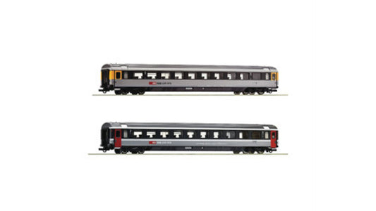 Roco 74023 2 piece set 3 EuroCity coaches EC 7 SBB