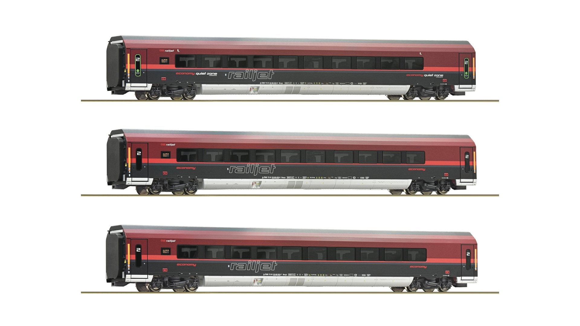 Roco 74040 3 piece set: Railjet, Ã BB DC – Micro Macro Mundo Hobby Store