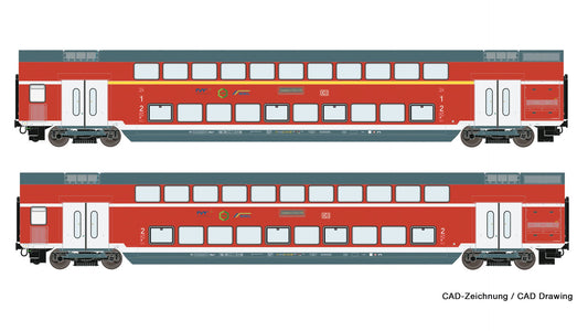 Roco 74148 2 piece set Double deck coaches