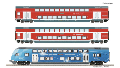 Roco 74156 3 piece set Double-deck Coaches