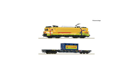 Roco 7520117 2 Piece Set Electric Locomotive 1756 with Container Carrier Wagon Strukton Rail AC