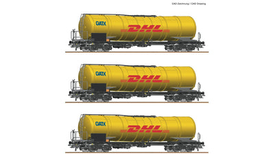 Roco 76029 3 piece set Tank Wagons