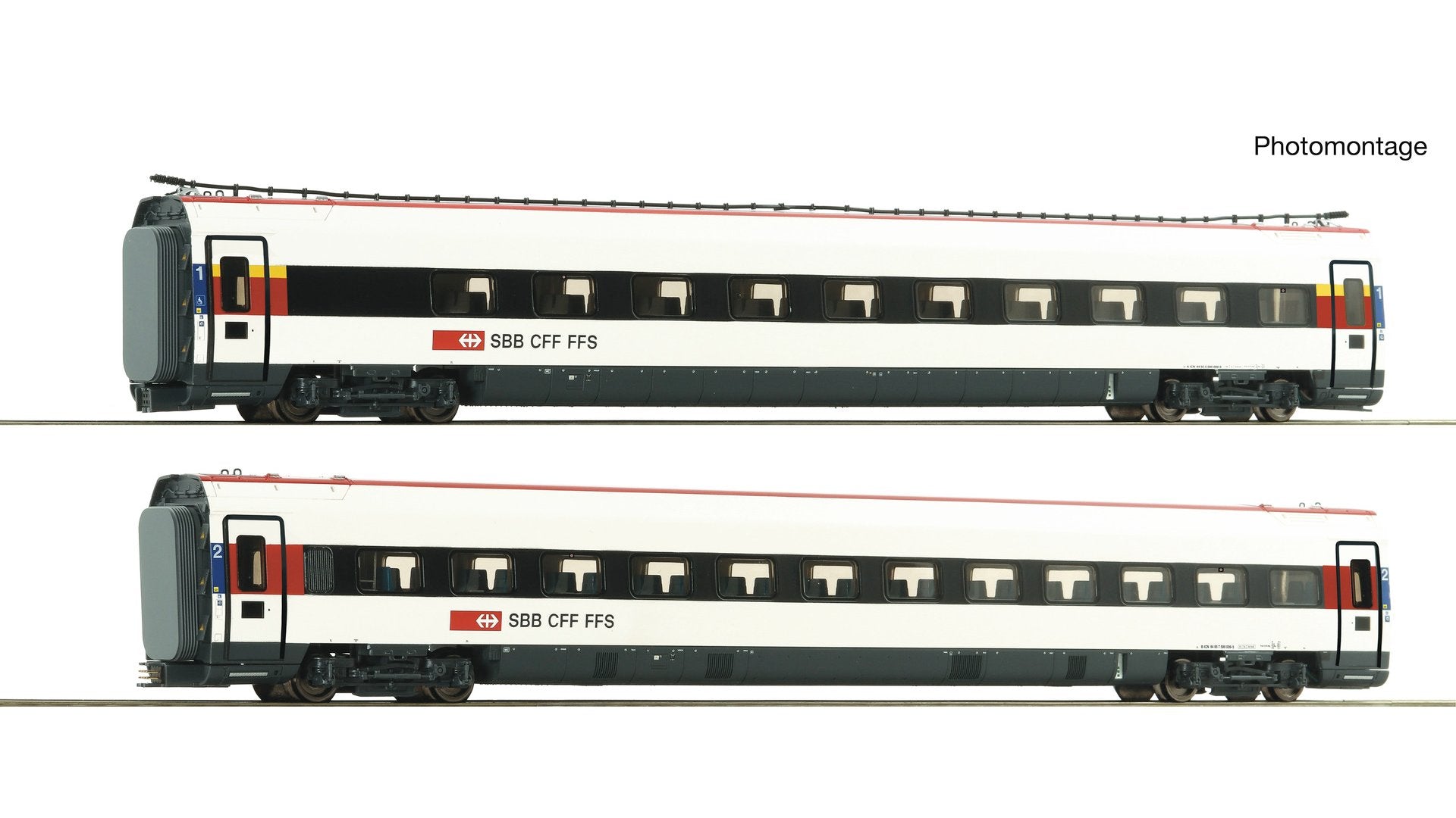 Roco R7700037 2 pcs. Set: ICN Supplementary Trolley