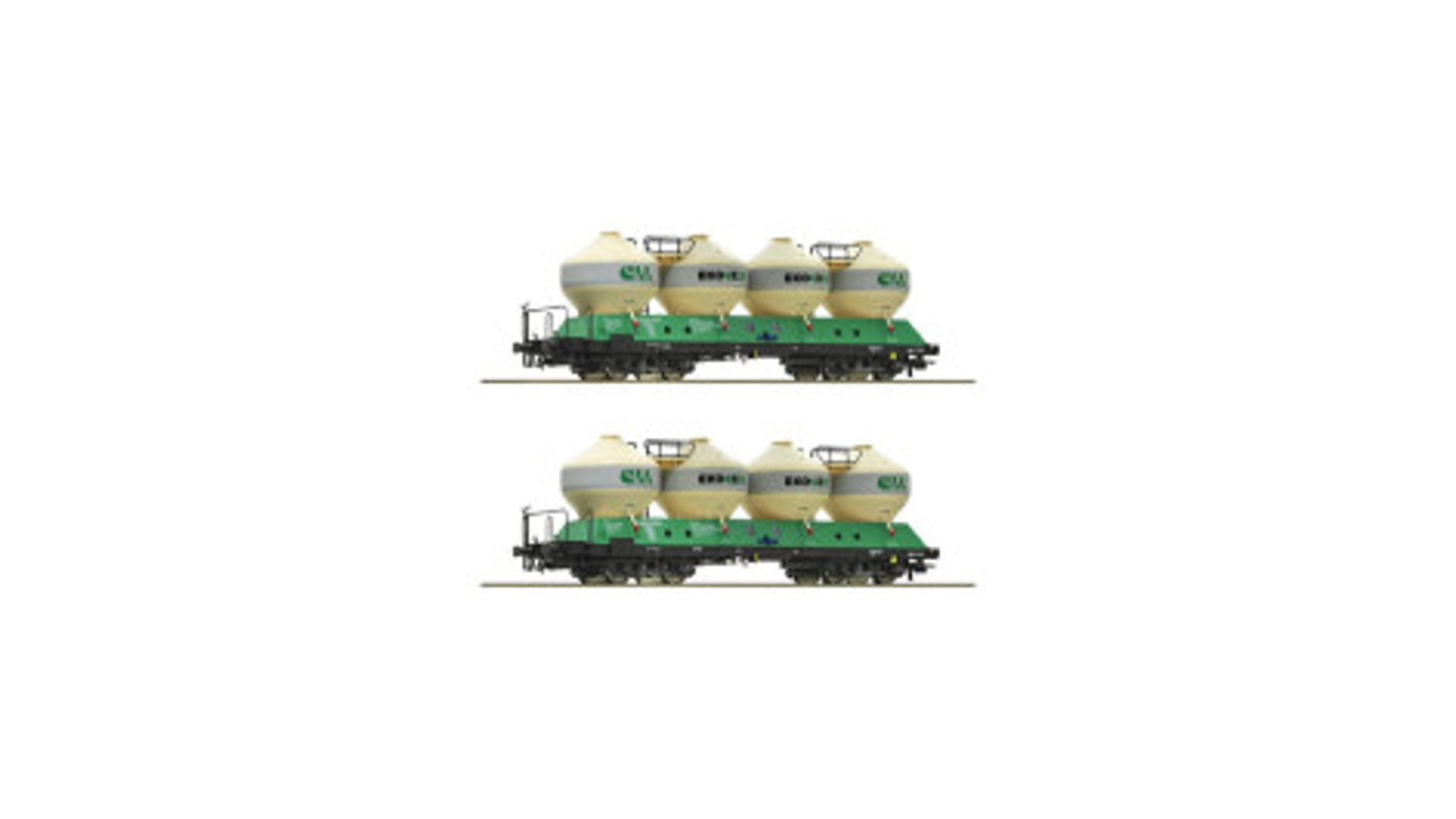 Roco 77006 2-piece set: Silo wagons, ZSSK