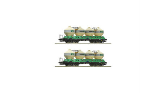 Roco 77006 2-piece set: Silo wagons, ZSSK