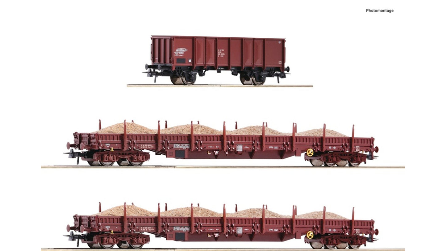 Roco 77041 3 piece set 1 Sand train DR