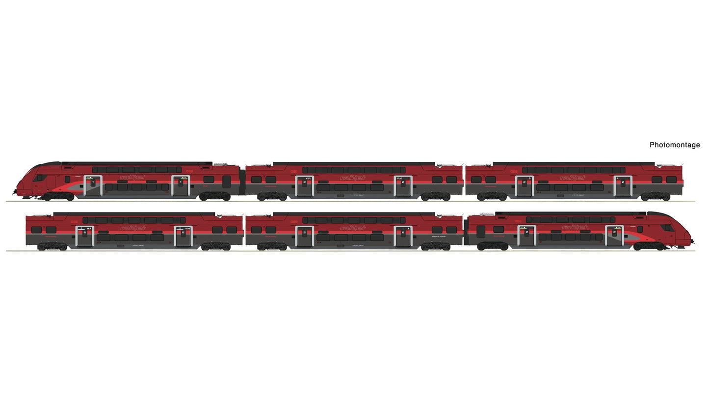 Roco R7720039 6pc Set Railjet Doubledeck ÖBB AC-Snd.