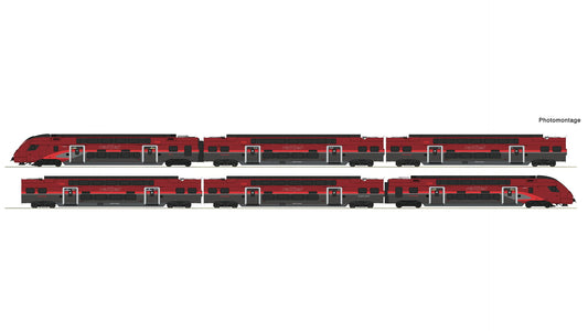 Roco R7720039 6pc Set Railjet Doubledeck ÖBB AC-Snd.