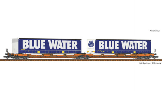 Roco 77387 Articulated Double Pocket Wagon T3000e + Blue Water