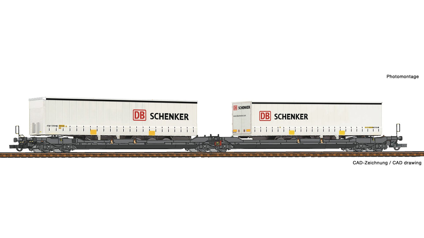 Roco 77390 Articulated Double Pocket Wagon T3000e + DB Schenke
