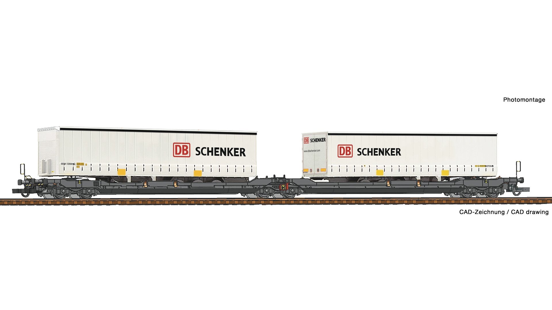 Roco 77390 Articulated Double Pocket Wagon T3000e + DB Schenke