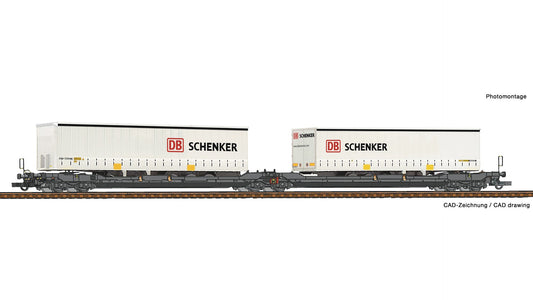 Roco 77390 Articulated Double Pocket Wagon T3000e + DB Schenke