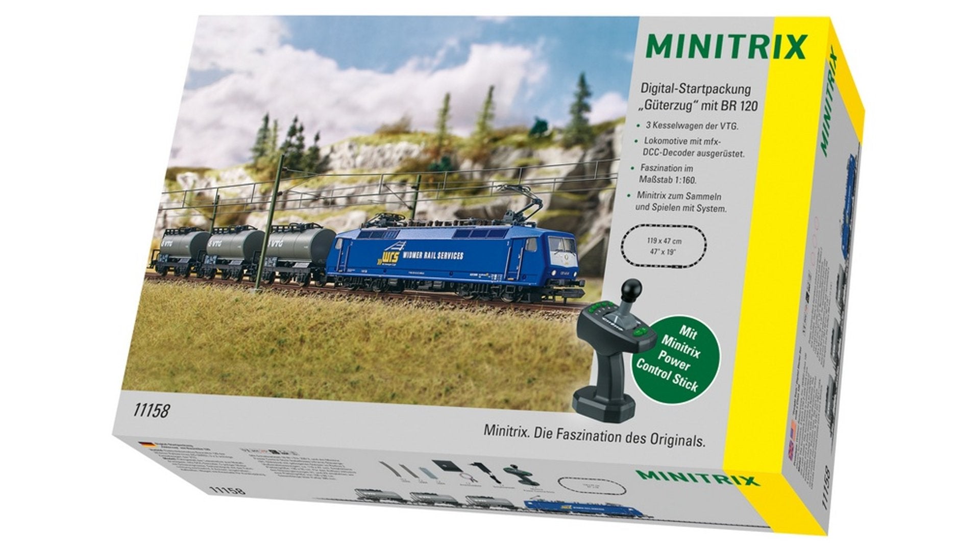 MiniTrix 11158 Freight Train Digital Starter Set with a Class 120 ...