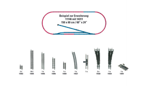 MiniTrix 14311 H1 Track Extension Set