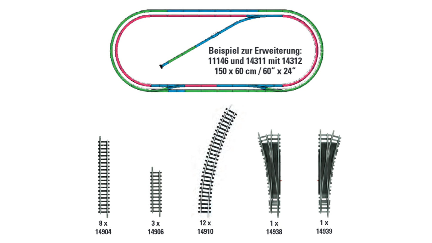 MiniTrix 14312 H2 Track Extension Set