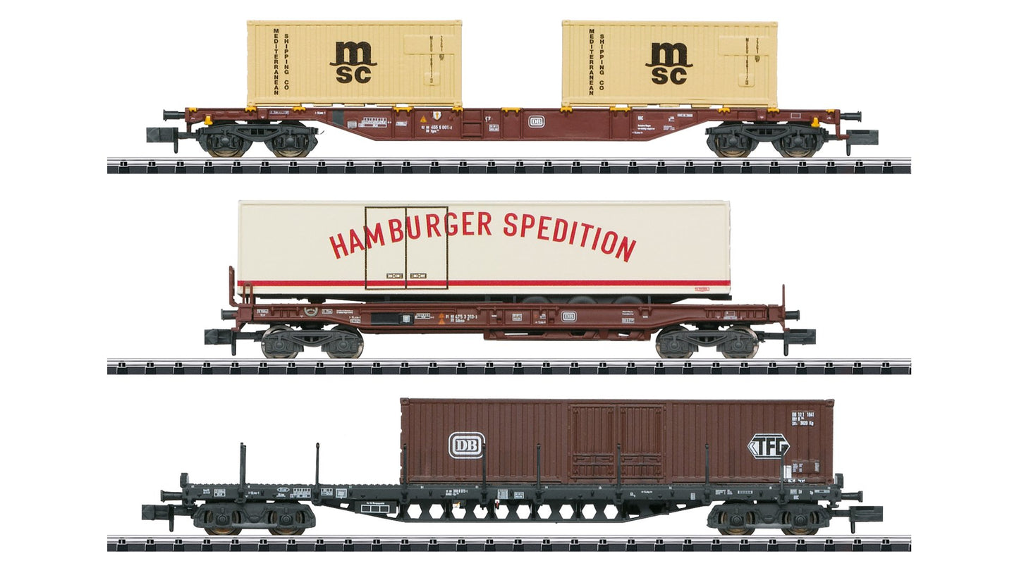 MiniTrix 18702 Container Service Freight Car Set
