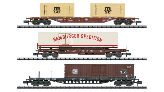MiniTrix 18702 Container Service Freight Car Set