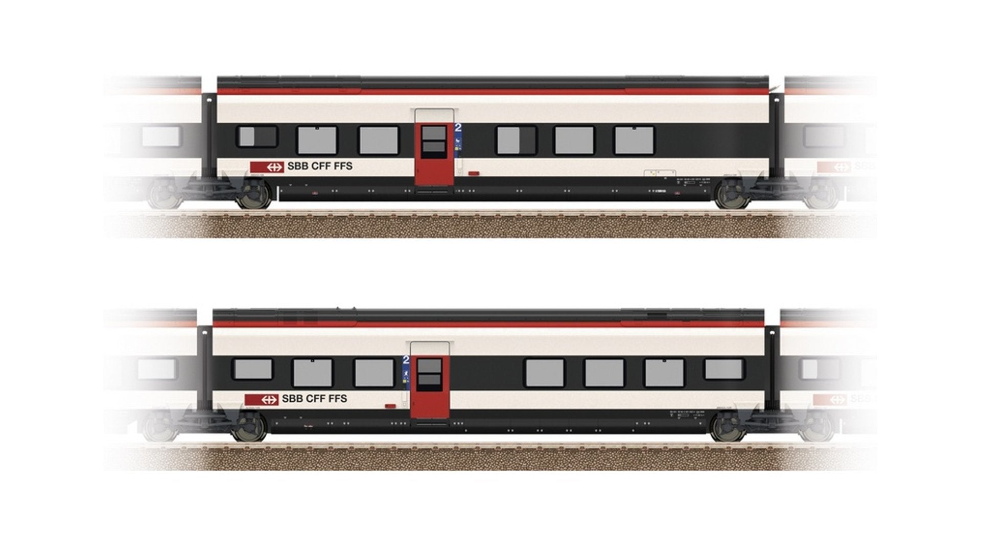 Trix 23282 Add On Car Set 2 for the Class RABe 501 Giruno