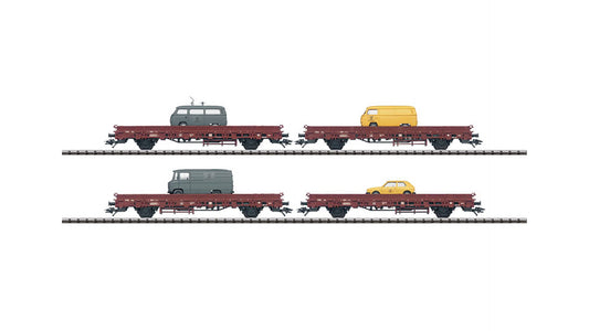 Trix 24201 Set with 4 Freight Cars with Vehicles for Postal System