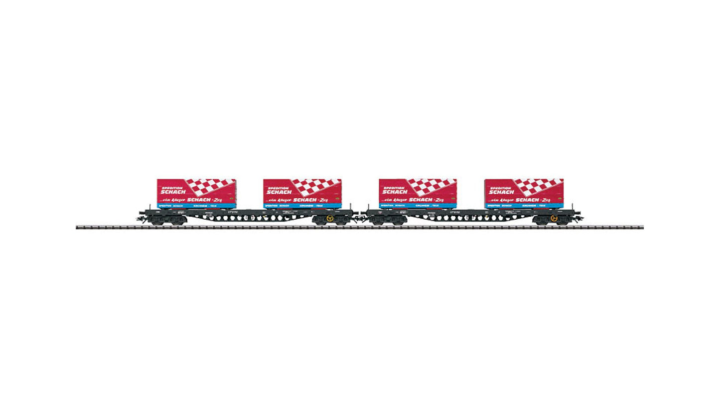 Trix 24357 Flat Car Set Bauart Sgs 693 DB