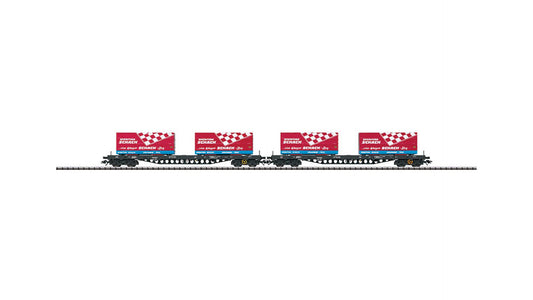 Trix 24357 Flat Car Set Bauart Sgs 693 DB