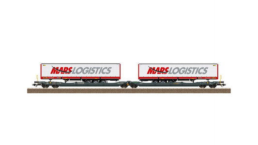 Trix 24472 Type Sdggmrss Double Deep Well Flat Car