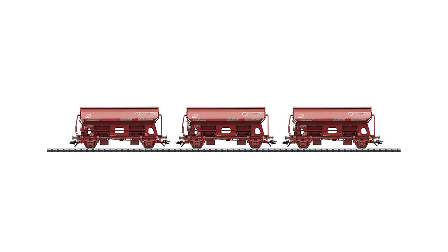 Trix 24523 Set with 3 Dump Cars with Hinged Roofs Tds FS